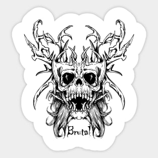 Brutal skull demon evil Sticker